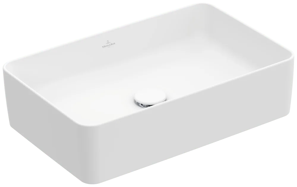 Villeroy & Boch Collaro Aufsatzwaschbecken 560x360mm Rechteck Stone White CeramicPlus