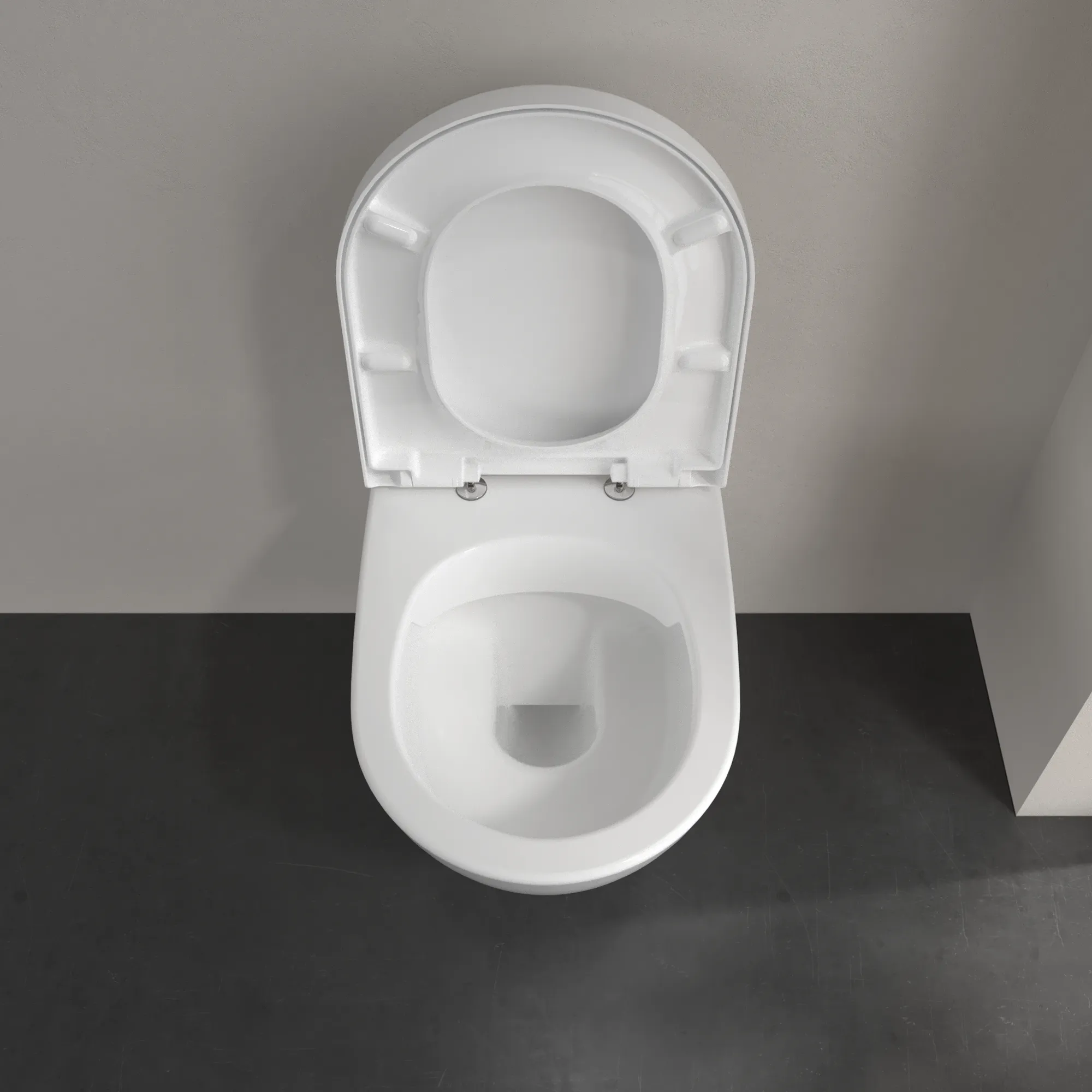 Wand-Tiefspül-WC DirectFlush „Subway 2.0“ 37 × 36,5 × 56 cm in Weiß Alpin, mit CeramicPlus, ohne Spülrand, Abgang waagerecht