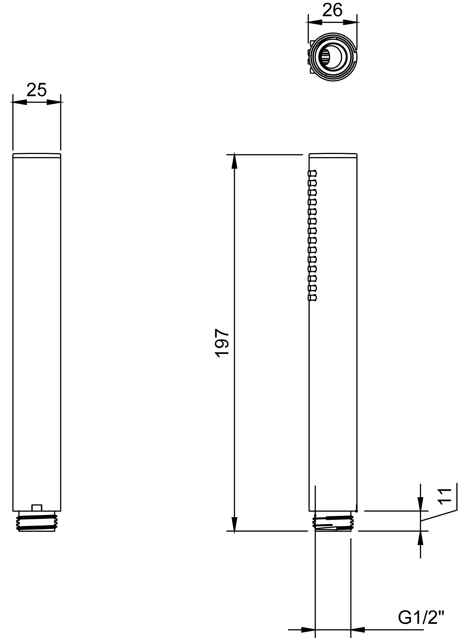Handbrause „Verve Showers“ 2,5 cm in Chrom Handbrause „Verve Showers“ 2,5 cm in Chrom