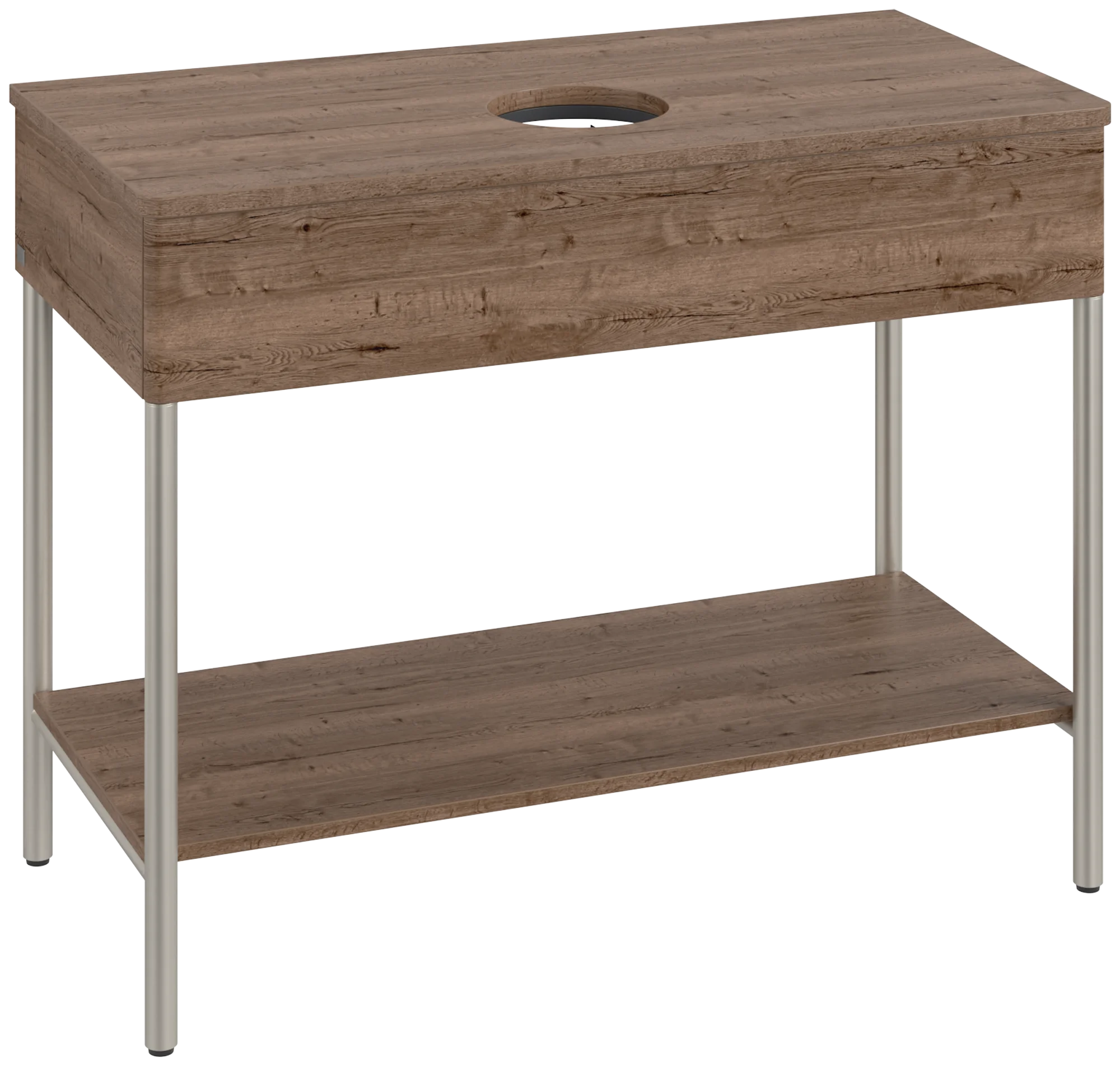 Villeroy & Boch Waschbeckenunterschrank Artis K64010, Eckig Tobacco Oak, 1000x782x500mm, mit Metallgestell, Push-to-open Funktion, 1 Auszug