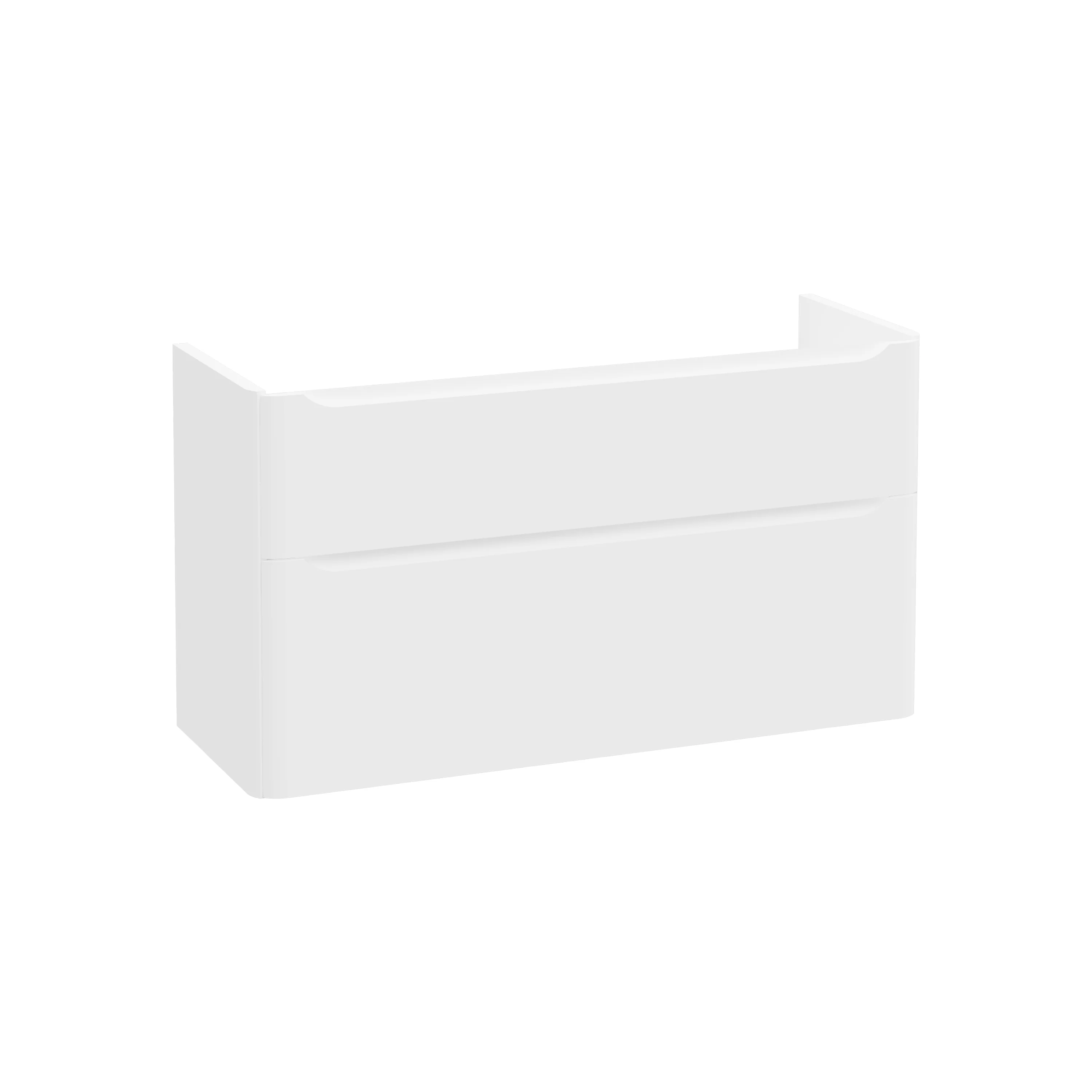 New Integra Round Waschtischunterschrank mit 2 Vollauszügen 117 x 45 x 65 cm (BxTxH) Weiß Matt New Integra Round Waschtischunterschrank mit 2 Vollauszügen 117 x 45 x 65 cm (BxTxH) Weiß Matt