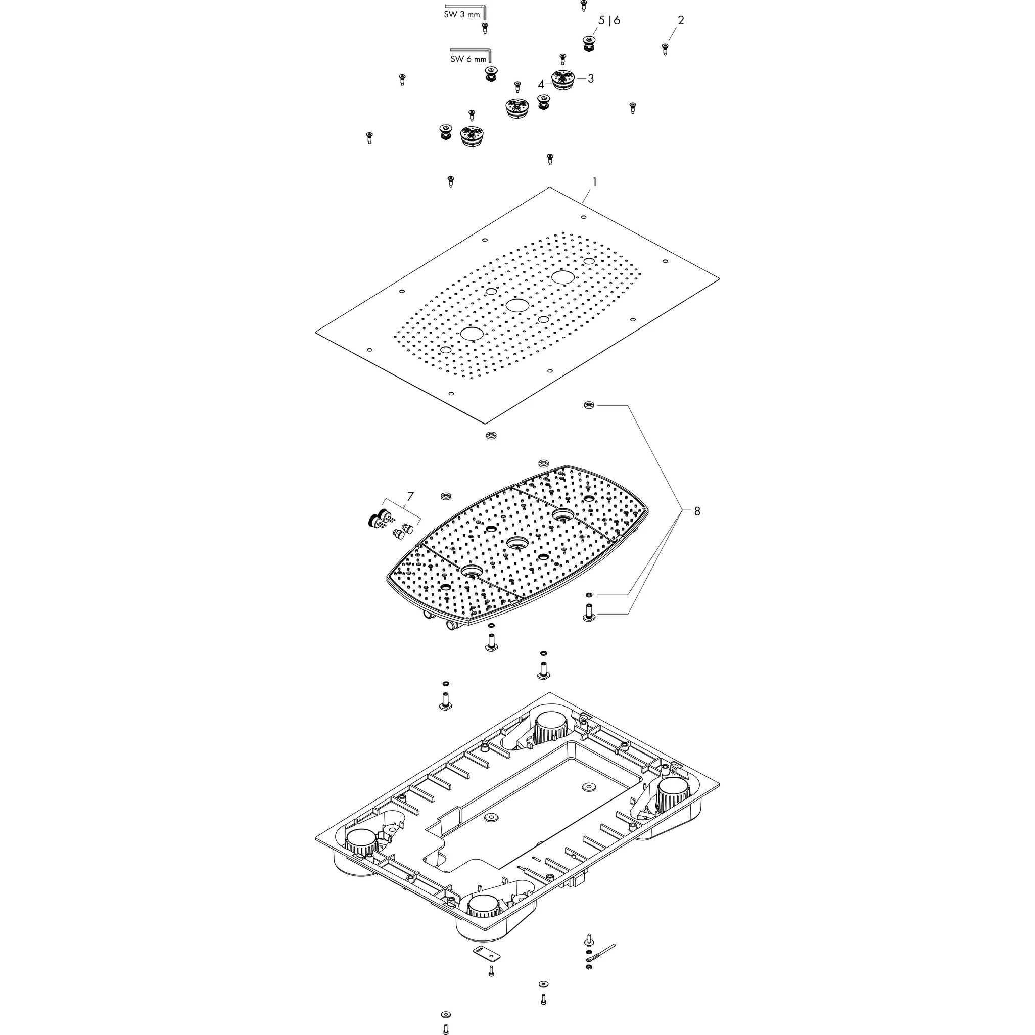 Hansgrohe Raindance Rainmaker Kopfbrause 680⁄460 3jet ohne Beleuchtung, Chrom Hansgrohe Raindance Rainmaker Kopfbrause 680⁄460 3jet ohne Beleuchtung, Chrom