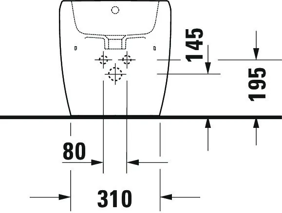 Duravit Stand-Bidet „Qatego“, Befestigung sichtbar 39 × 60 × 40 cm