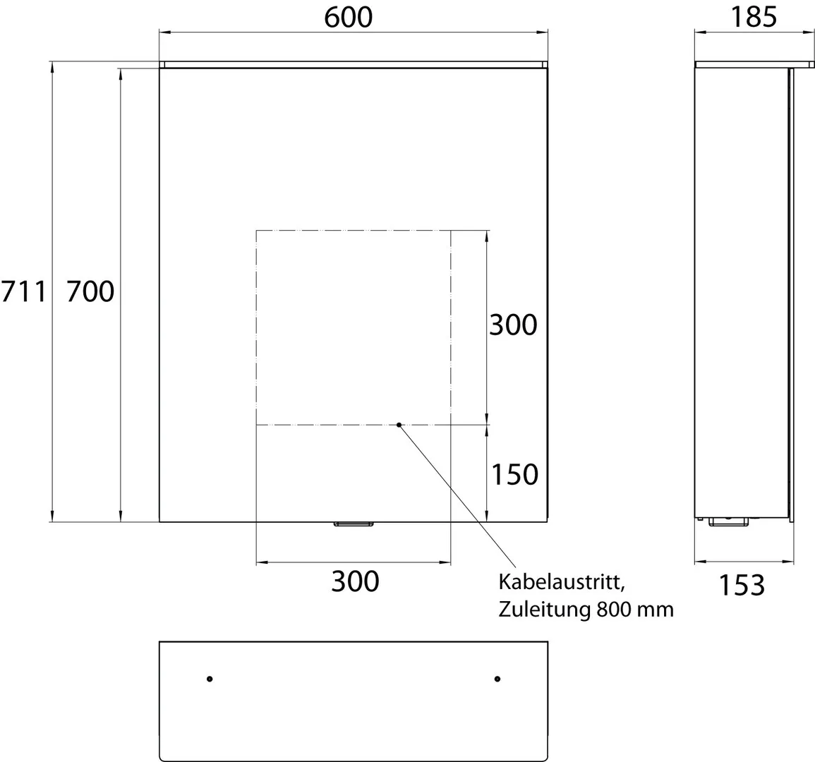 Lichtspiegelschrank pure II Lichtsegel, Aufputz, mit Waschtischbeleuchtung, 1 Tür, 600mm Lichtspiegelschrank pure II Lichtsegel, Aufputz, mit Waschtischbeleuchtung, 1 Tür, 600mm