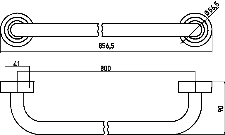 polo Badetuchhalter 800 mm, chrom polo Badetuchhalter 800 mm, chrom