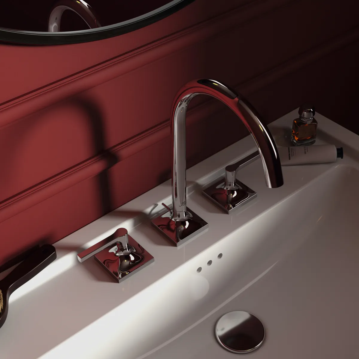 Waschtischarmatur Joy Neo mit Ablaufgarnitur Ausladung 168mm Hebelgriffe Magnetic Grey Waschtischarmatur Joy Neo mit Ablaufgarnitur Ausladung 168mm Hebelgriffe Magnetic Grey