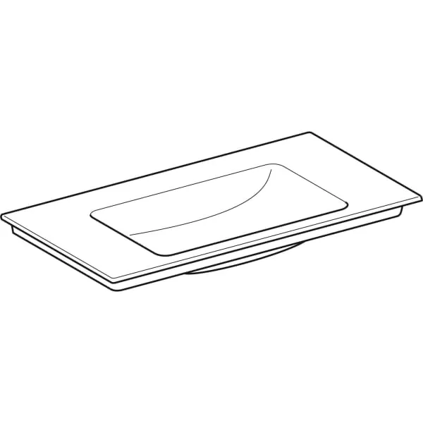 Schrankwaschtisch „One“ 90 × 48 cm in weiß matt mit KeraTect®