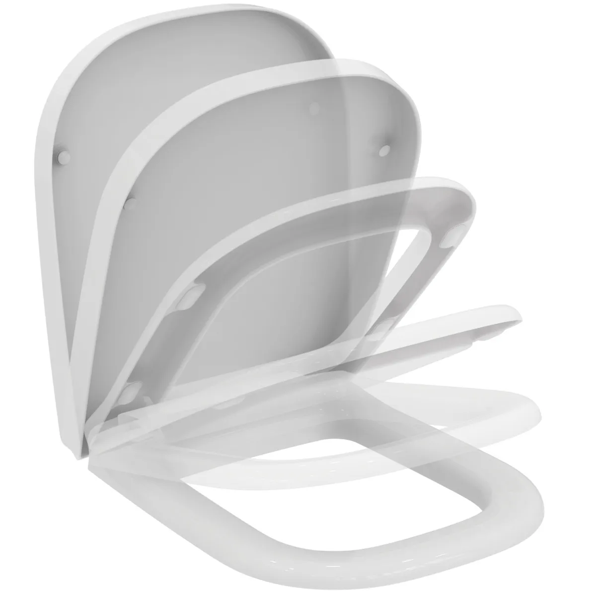 Ideal Standard WC-Sitz Softmood, weiß, Wrapover, Softclose, Maße: 370 x 450 x 55 mm