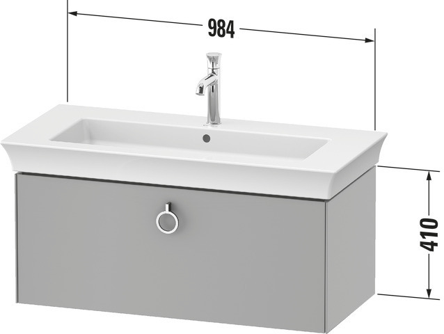 Duravit Waschtischunterschrank wandhängend „White Tulip“ 98,4 × 41 × 45,8 cm Duravit Waschtischunterschrank wandhängend „White Tulip“ 98,4 × 41 × 45,8 cm