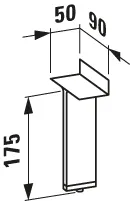 Laufen KARTELL Laufen Füße (2 Stück), verchromt, für Sets H860331/⅗/7 und Waschtischunterbauten Laufen KARTELL Laufen Füße (2 Stück), verchromt, für Sets H860331/⅗/7 und Waschtischunterbauten