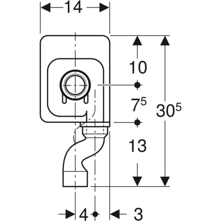 UP-Geruchsverschluss für Urinal, Abgang vertikal: d=50mm