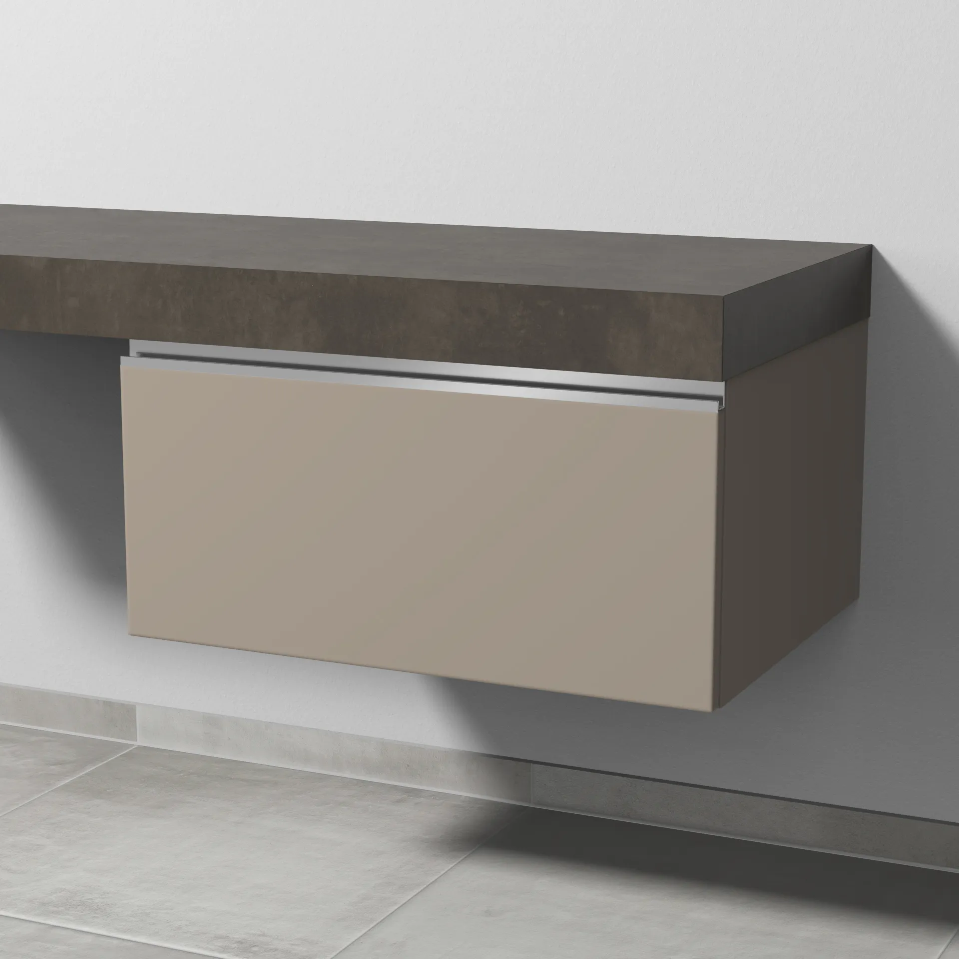 Sanipa Anbauschrank „2morrow“ 700 × 340 × 520 mm in Sandgrau (matt)