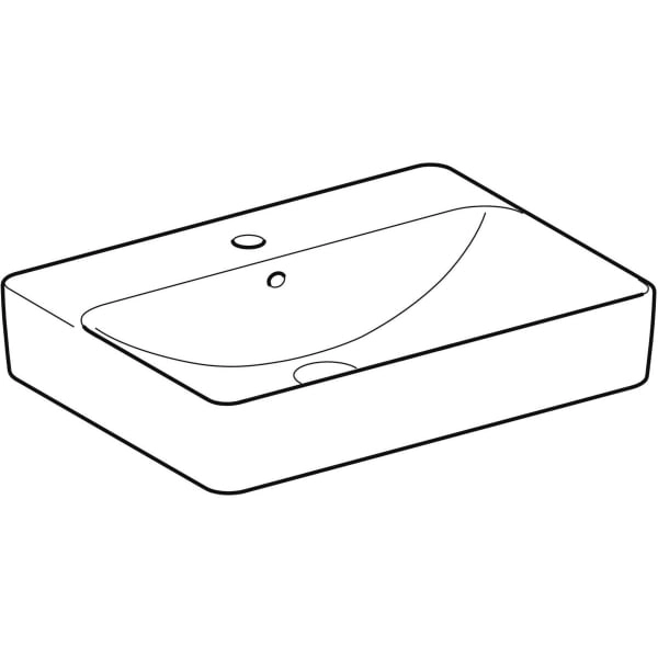 Aufsatzwaschtisch „Variform“, rechteckig 60 × 45 cm