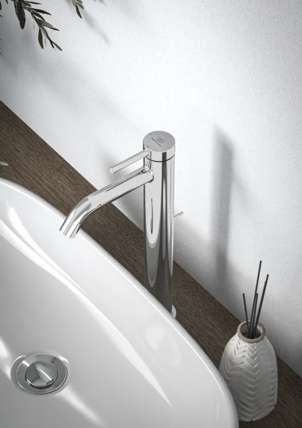 Ideal Standard Waschtischarmatur Ceraline Nuovo Ausladung 135mm verlängerter Sockel mit Ablaufgarnitur BlueStart Chrom Ideal Standard Waschtischarmatur Ceraline Nuovo Ausladung 135mm verlängerter Sockel mit Ablaufgarnitur BlueStart Chrom