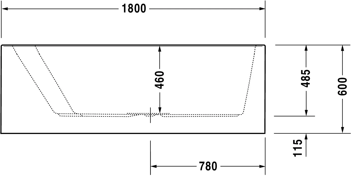Duravit Badewanne „Paiova“ vorwand sonderform 1800 × 1400 mm, links in Weiß Duravit Badewanne „Paiova“ vorwand sonderform 1800 × 1400 mm, links in Weiß