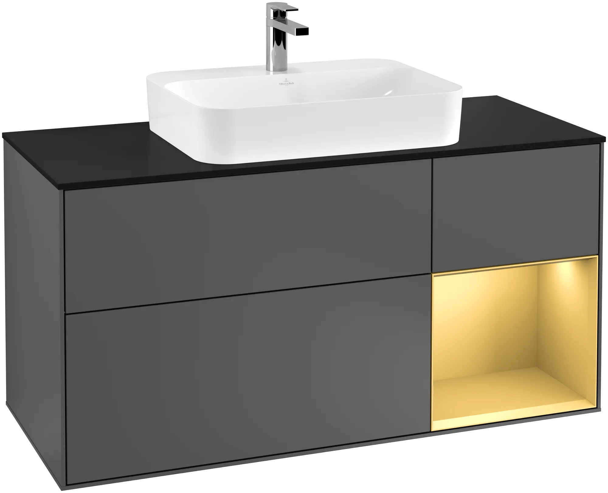 Villeroy & Boch Finion Waschbeckenunterschrank F42 1200x603x501mm anthrazit