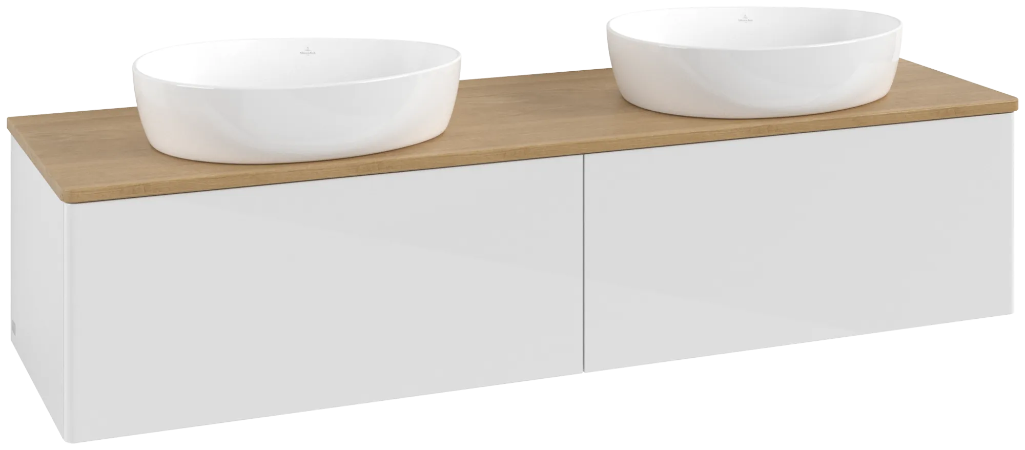 Villeroy & Boch Antao Waschbeckenunterschrank L39_1 1600x360x500mm Glossy White Lacquer / Honey Oak