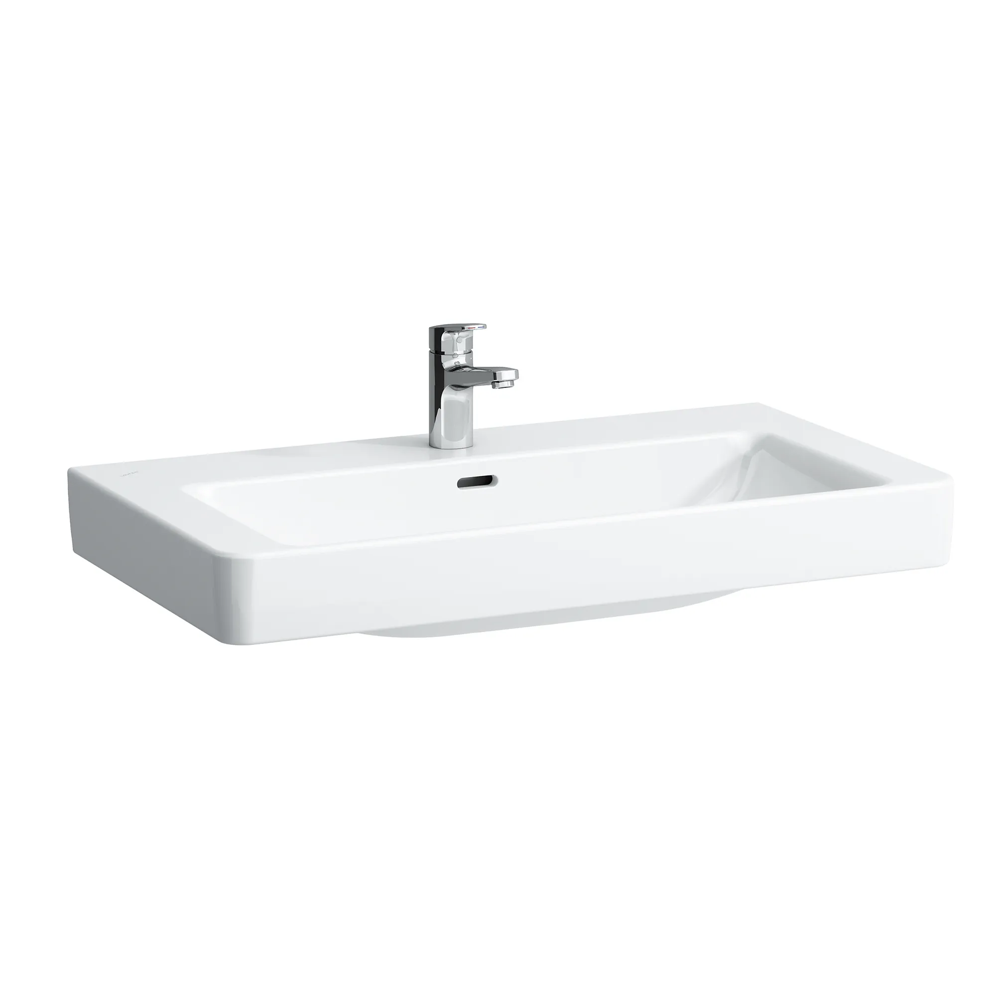 Aufsatzwaschtisch PRO S 460x850x175 1 Hahnloch mit Überlauf weiß