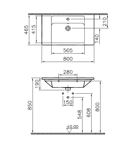 VitrA Integra Möbelwaschtisch 80 x 47 cm, Hahnloch, Überlaufloch, Weiß Hochglanz VitrA Integra Möbelwaschtisch 80 x 47 cm, Hahnloch, Überlaufloch, Weiß Hochglanz