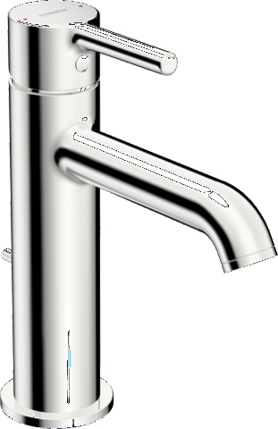 EHM Waschtischbatterie, Niederdruck VANTIS Style 5438 Ablaufgarnitur mit Zugstange Ausladung 133 mm Chrom