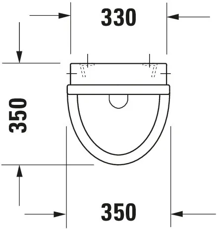 Urinal Starck 3, Zulauf von hinten absaugend, ohne Deckel, ohne Fliege, weiß