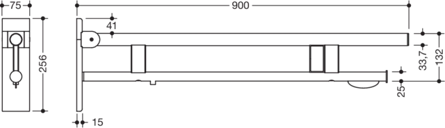 HEWI Stützklappgriff „System 900“