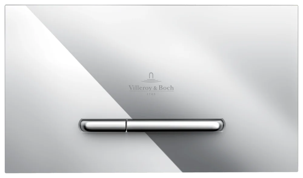 Villeroy & Boch ViConnect WC-Betätigungsplatte 300S, Kunststoff, 253x145x20mm, Eckig, Verchromt Villeroy & Boch ViConnect WC-Betätigungsplatte 300S, Kunststoff, 253x145x20mm, Eckig, Verchromt