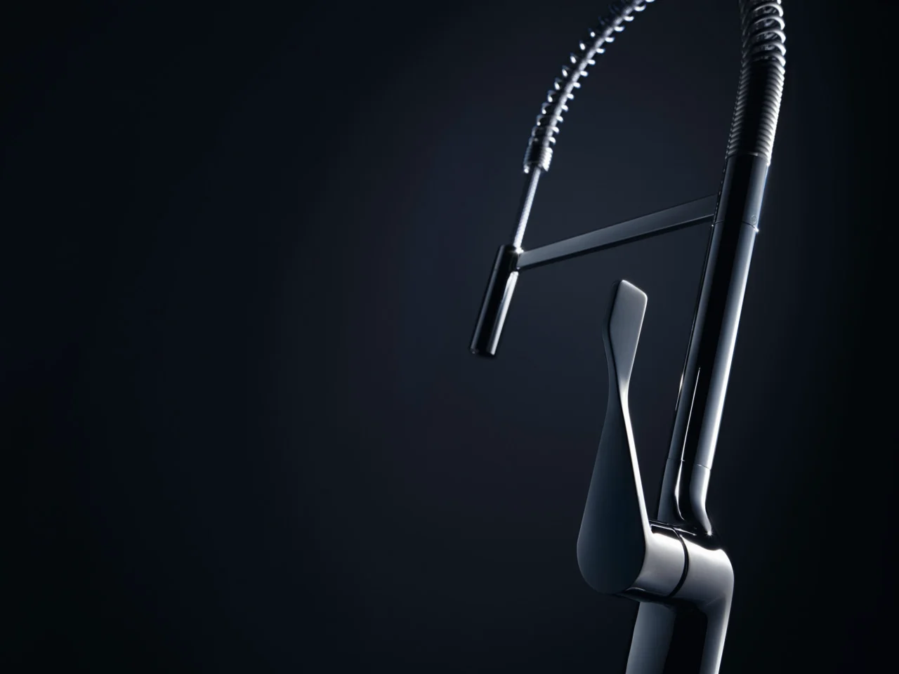 Hansgrohe Axor Citterio Einhebel-Küchenmischer Semi-Pro Chrom, ComfortZone 230, Schwenkbereich 360°, Laminarstrahl und Brausestrahl, arretierbar, max. Durchfluss 9 l/min, Keramikmischsystem, für Durchlauferhitzer geeignet