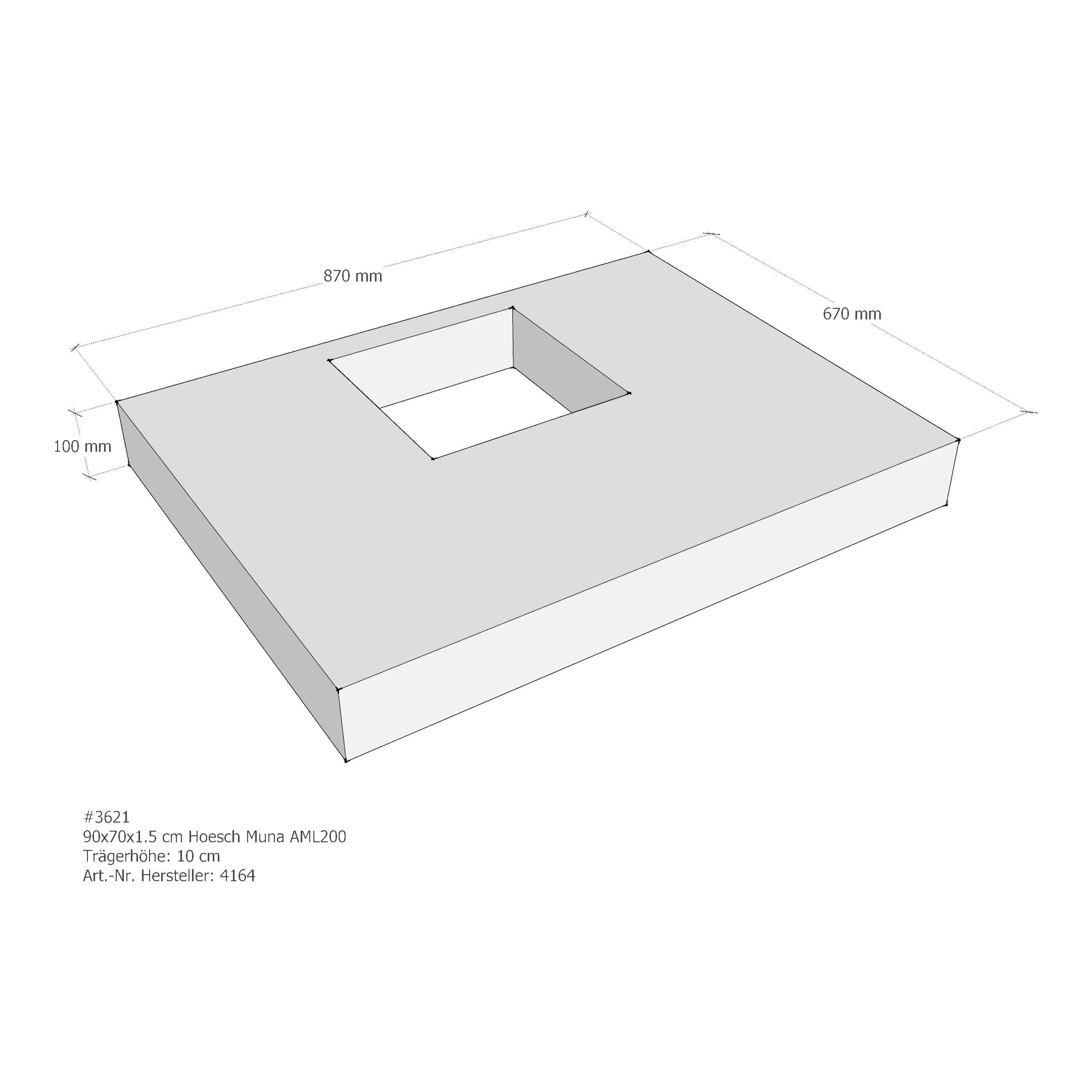 Duschwannenträger für Hoesch Muna 90 × 70 × 1,5 cm Breite: 70 cm / Länge: 90 cm Duschwannenträger für Hoesch Muna 90 × 70 × 1,5 cm Breite: 70 cm / Länge: 90 cm