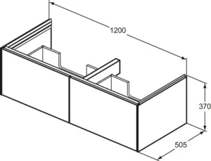 Ideal Standard Waschtischunterschrank „Conca“ 120 × 37 × 50,5 cm Sunset matt lackiert Ideal Standard Waschtischunterschrank „Conca“ 120 × 37 × 50,5 cm Sunset matt lackiert