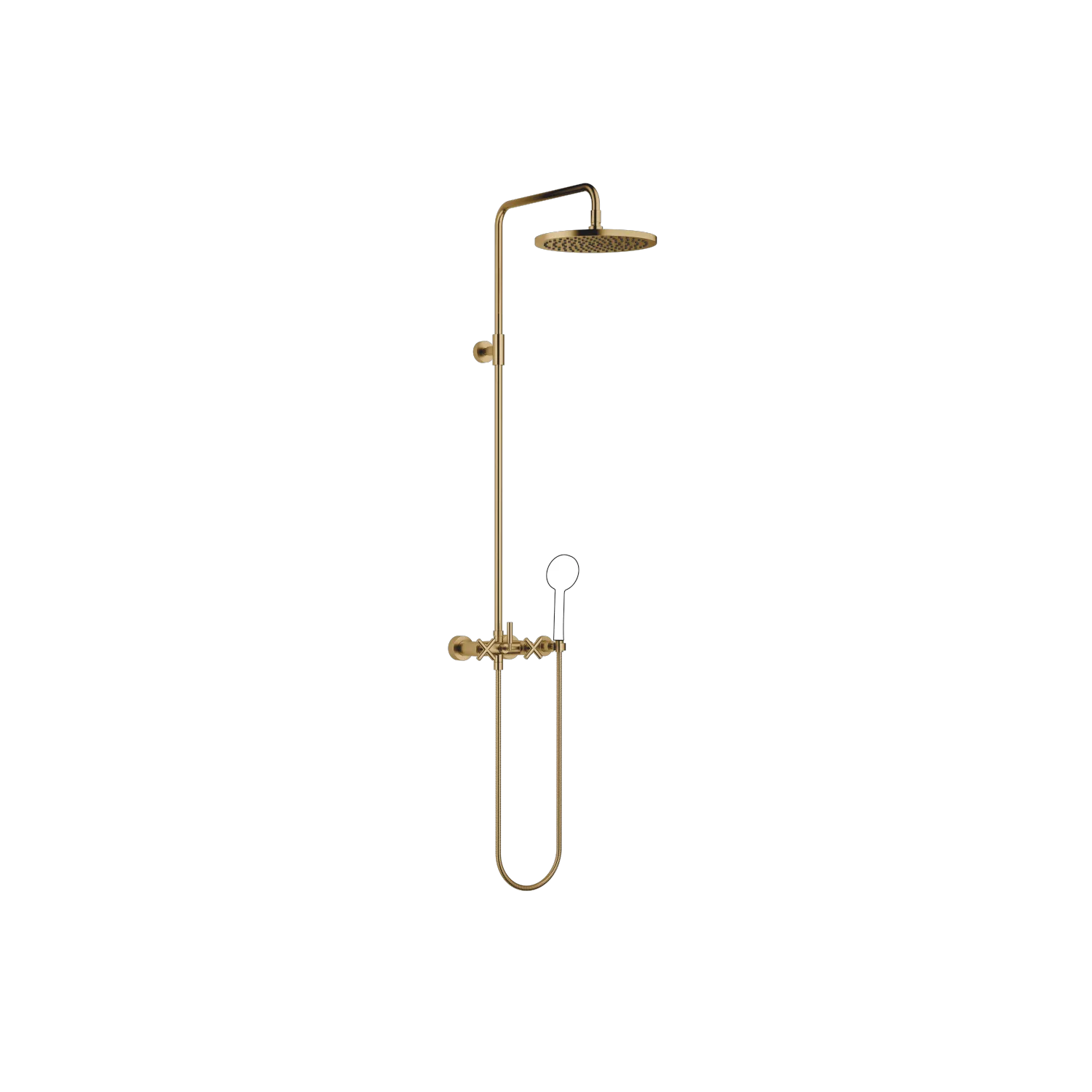 Dornbracht TARA Shower Pipe ohne Handbrause 300 mm - Dark Brass gebürstet