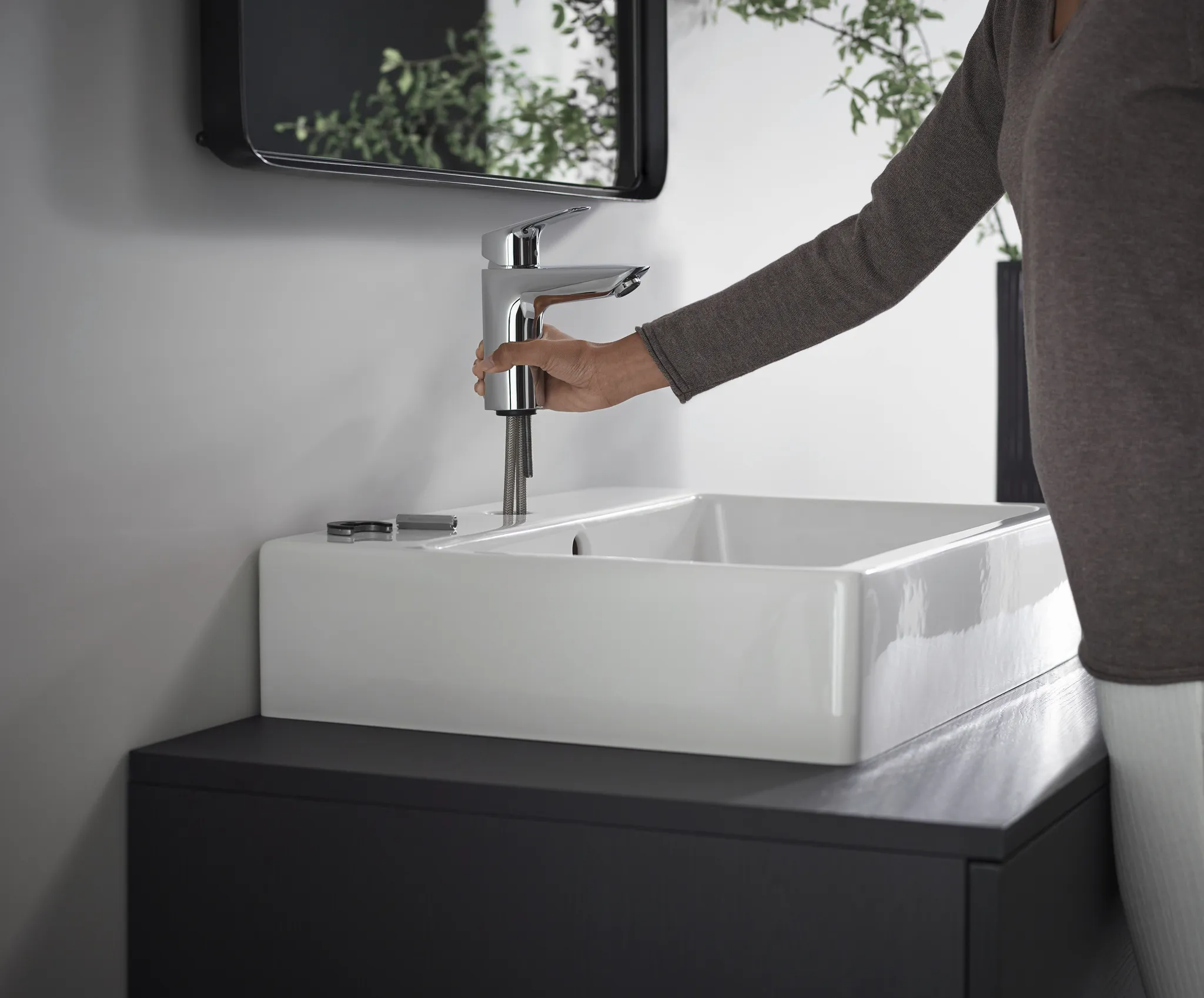 Hansgrohe Logis Einhebel-Waschtischmischer 100 mit Zugstangen-Ablaufgarnitur, Chrom Hansgrohe Logis Einhebel-Waschtischmischer 100 mit Zugstangen-Ablaufgarnitur, Chrom