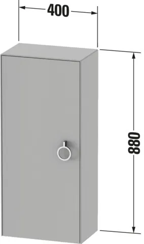 Duravit Halbhochschrank „White Tulip“ 40 × 88 × 24 cm Duravit Halbhochschrank „White Tulip“ 40 × 88 × 24 cm