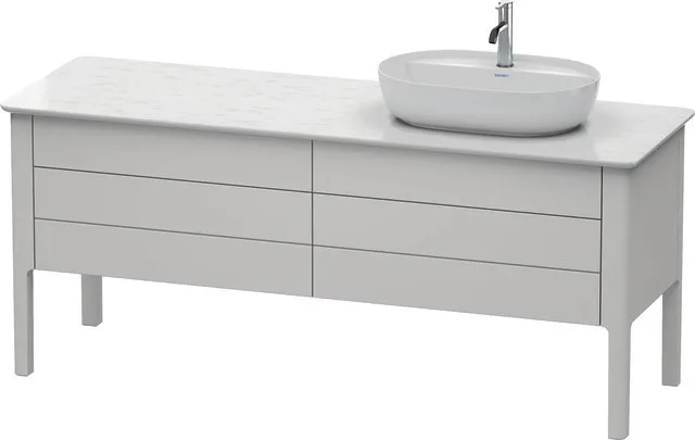 Duravit Waschtischunterschrank bodenstehend „Luv“ 173,3 × 74,3 × 57 cm Nordic Weiß Seidenmatt Duravit Waschtischunterschrank bodenstehend „Luv“ 173,3 × 74,3 × 57 cm Nordic Weiß Seidenmatt