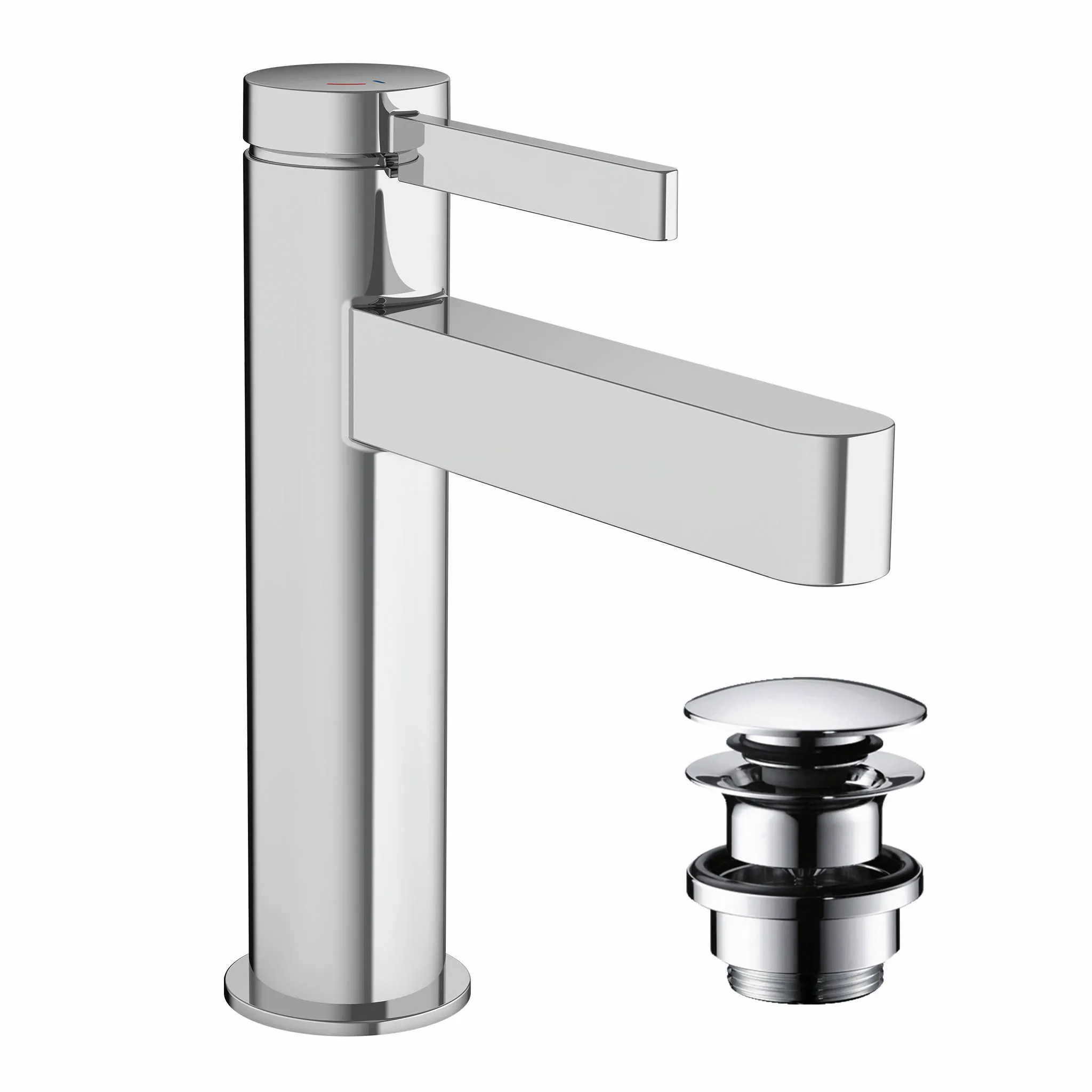 Hansgrohe Finoris Einhebel-Waschtischmischer 110 CoolStart mit Push-Open Ablaufgarnitur, Chrom Hansgrohe Finoris Einhebel-Waschtischmischer 110 CoolStart mit Push-Open Ablaufgarnitur, Chrom