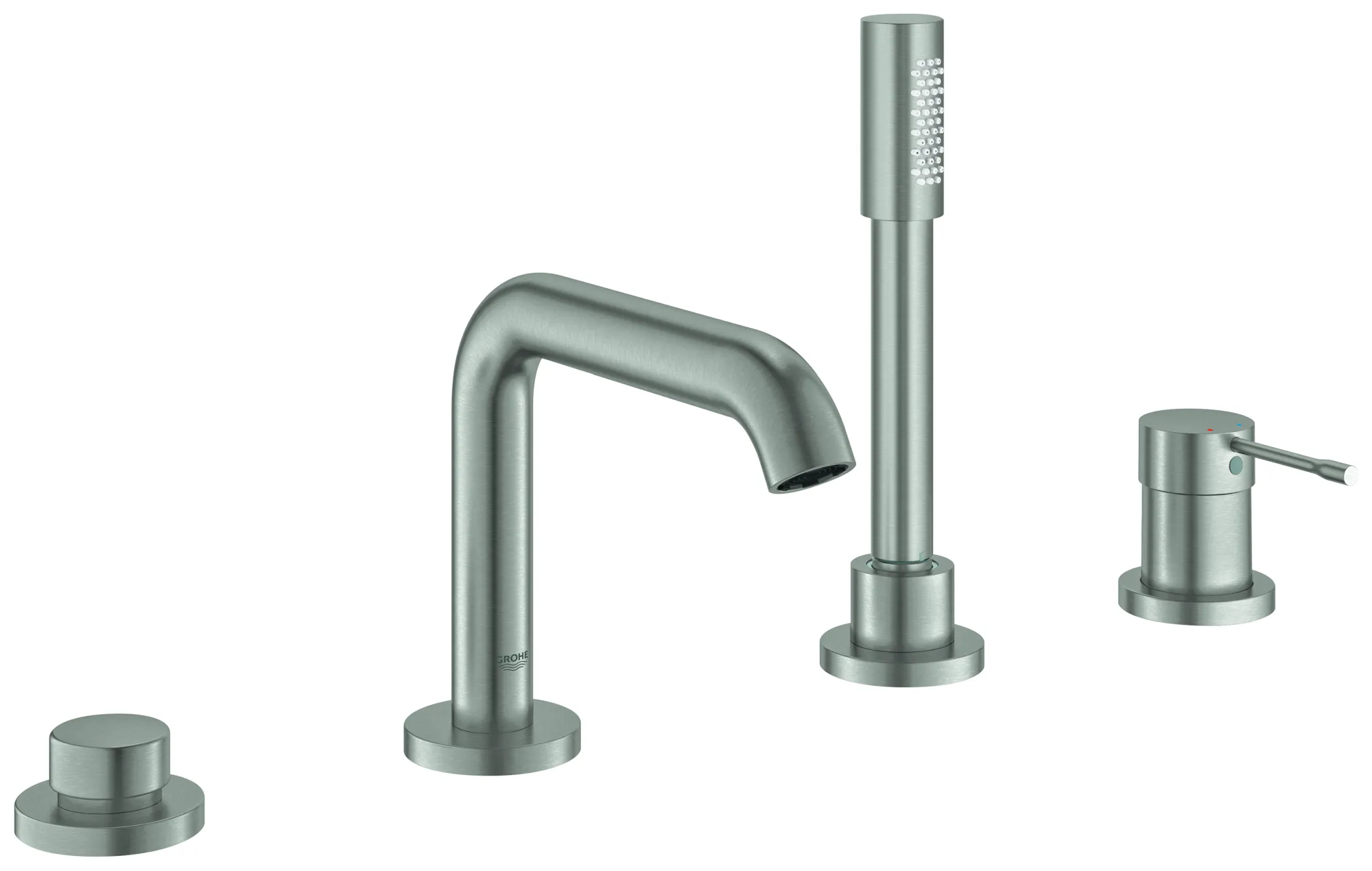 Grohe Essence 4-Loch-Einhand-Wannenkombination supersteel Grohe Essence 4-Loch-Einhand-Wannenkombination supersteel