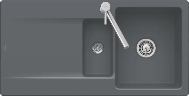 Villeroy & Boch Einbau-Küchenspülbecken „Siluet“ 60 R 1000 × 510 × 220 mm in Steam Villeroy & Boch Einbau-Küchenspülbecken „Siluet“ 60 R 1000 × 510 × 220 mm in Steam