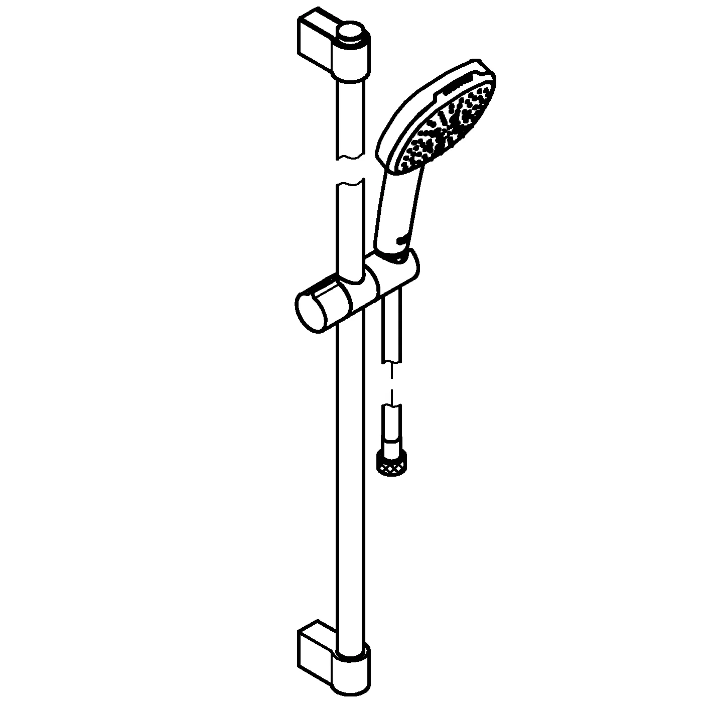 Grohe Tempesta Cube 110 Brausestangenset 3 Strahlarten chrom Grohe Tempesta Cube 110 Brausestangenset 3 Strahlarten chrom