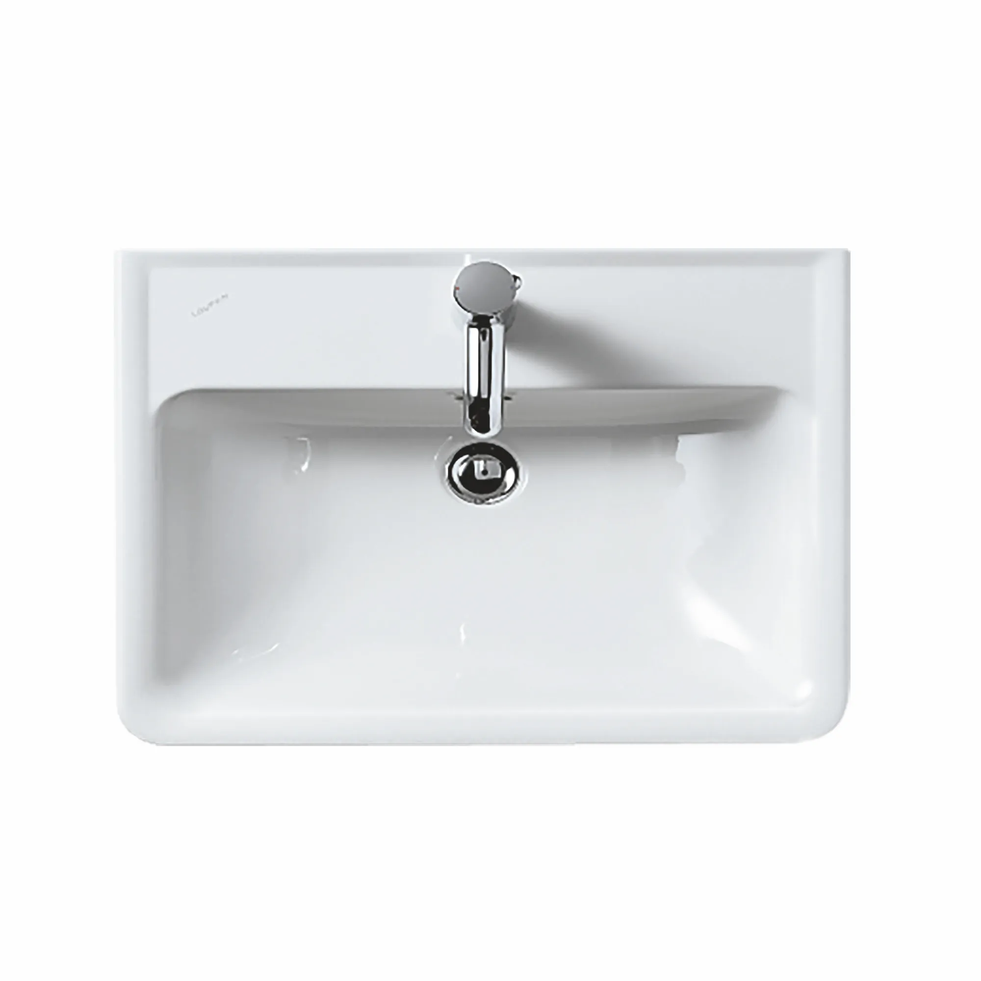 Waschtisch PRO A 480x600x180 1 Hahnloch mit Überlauf weiß