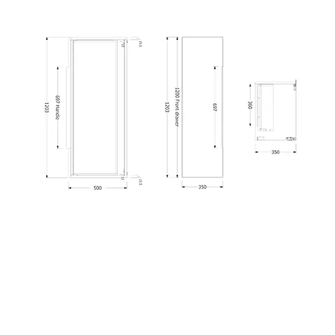 Kludi Wandh. Waschtischunterschr. 120x50x35cm Mattweiß