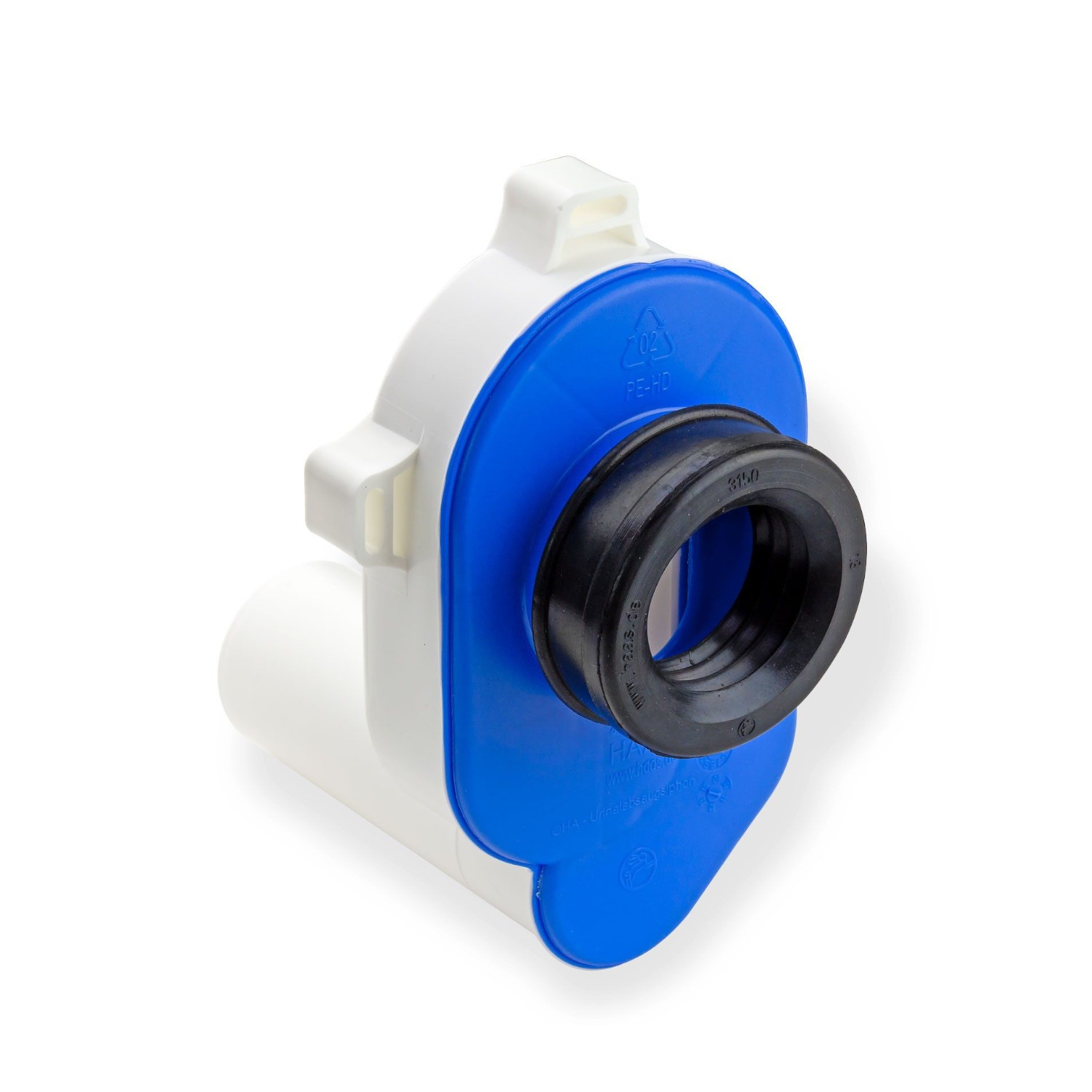 Haas Urinal-Zulaufgarnitur mit Haas Urinal-Absaug-Siphon für waagerechten Ablauf Haas Urinal-Zulaufgarnitur mit Haas Urinal-Absaug-Siphon für waagerechten Ablauf