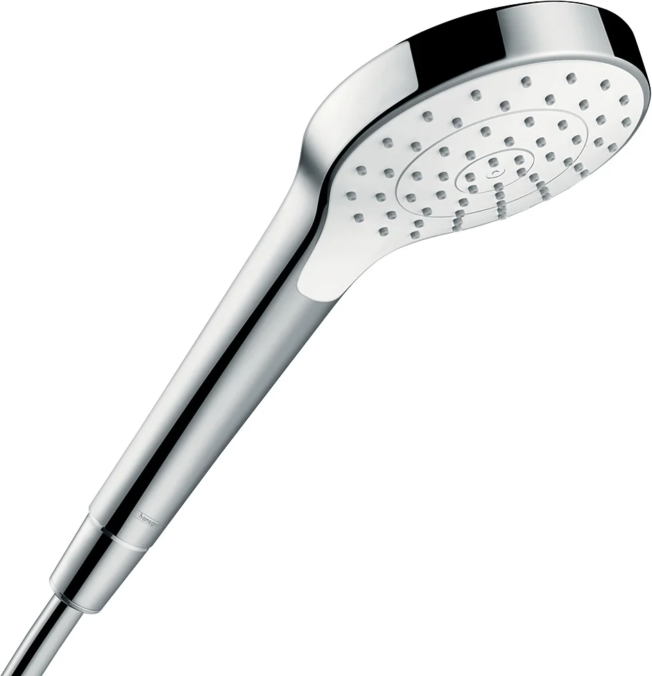 Hansgrohe Croma S Handbrause 1jet EcoSmart+, weiß/chrom, 110 mm Brausekopfgröße, max. Durchfluss 7 l/min bei 3 bar