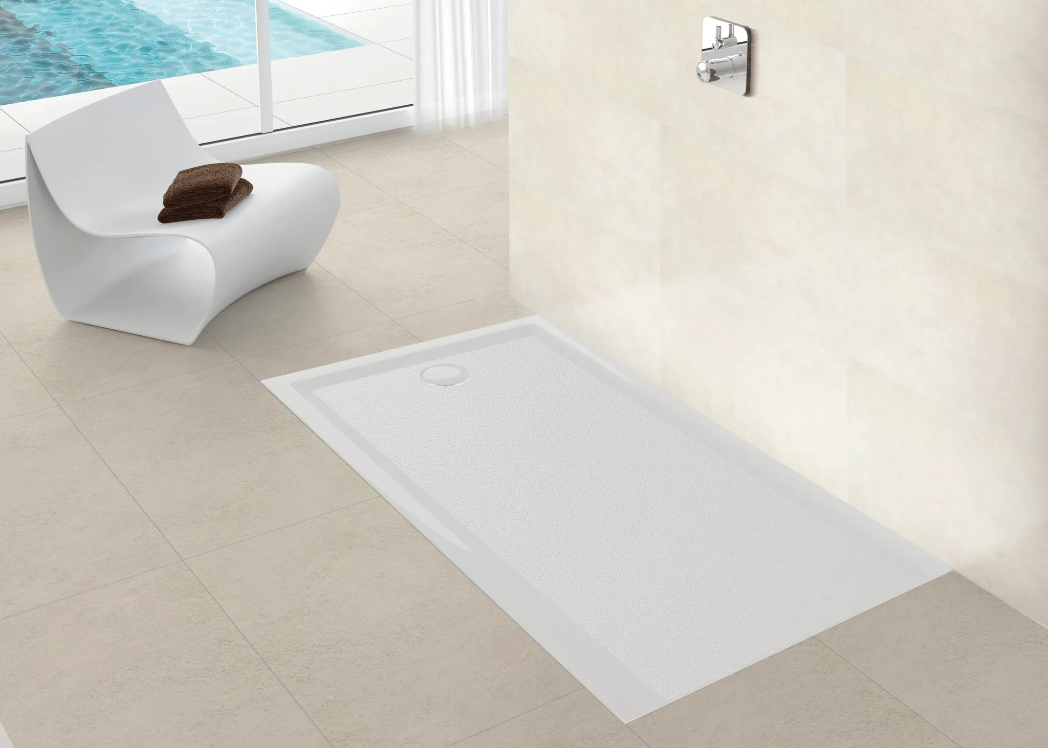 Duschwanne „Muna S“ Rechteck 120 × 80 cm in Schiefergrau Duschwanne „Muna S“ Rechteck 120 × 80 cm in Schiefergrau