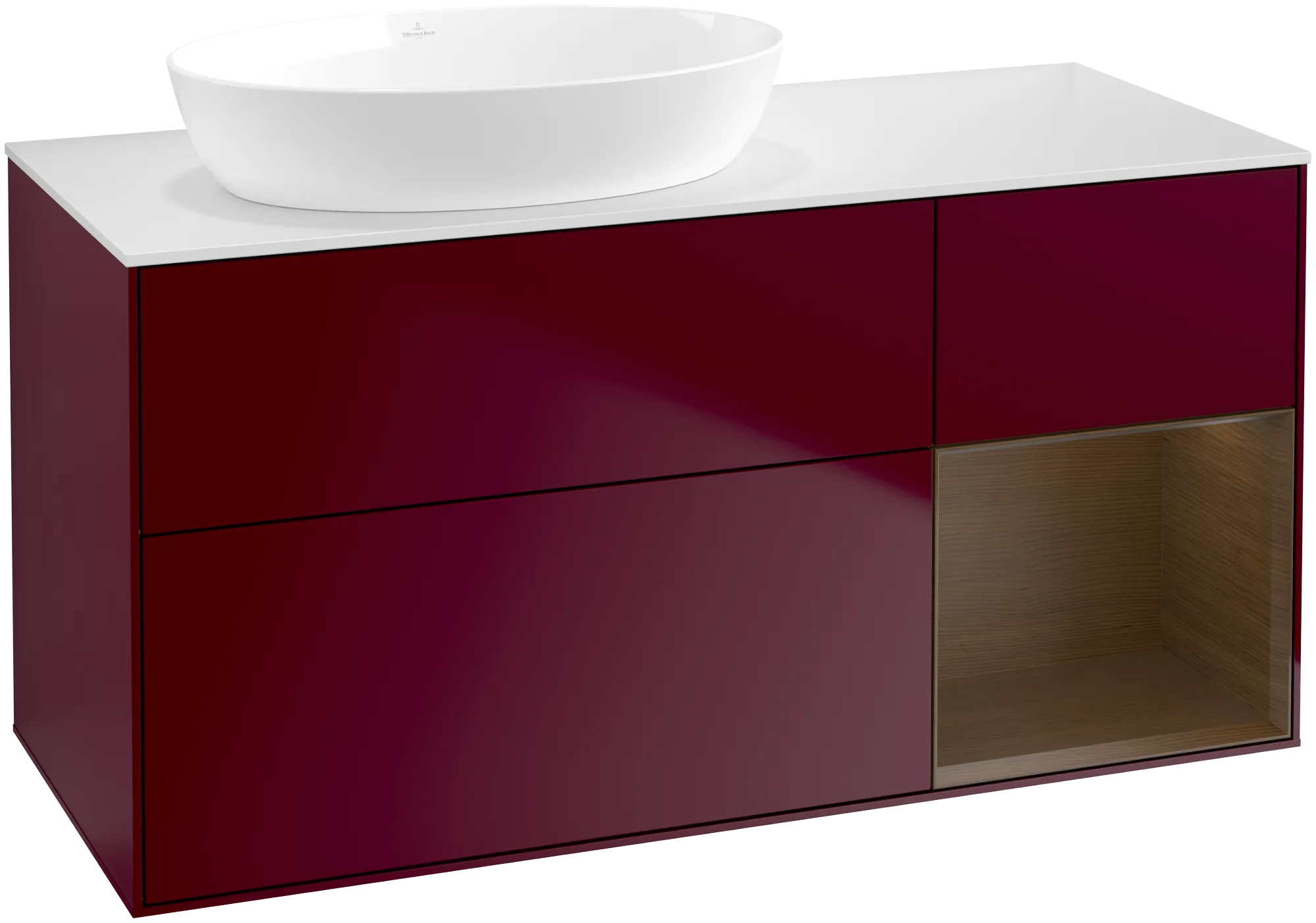 Villeroy & Boch Finion Waschbeckenunterschrank FA5, 1200x603x501mm, mit Beleuchtung und 3 Auszügen