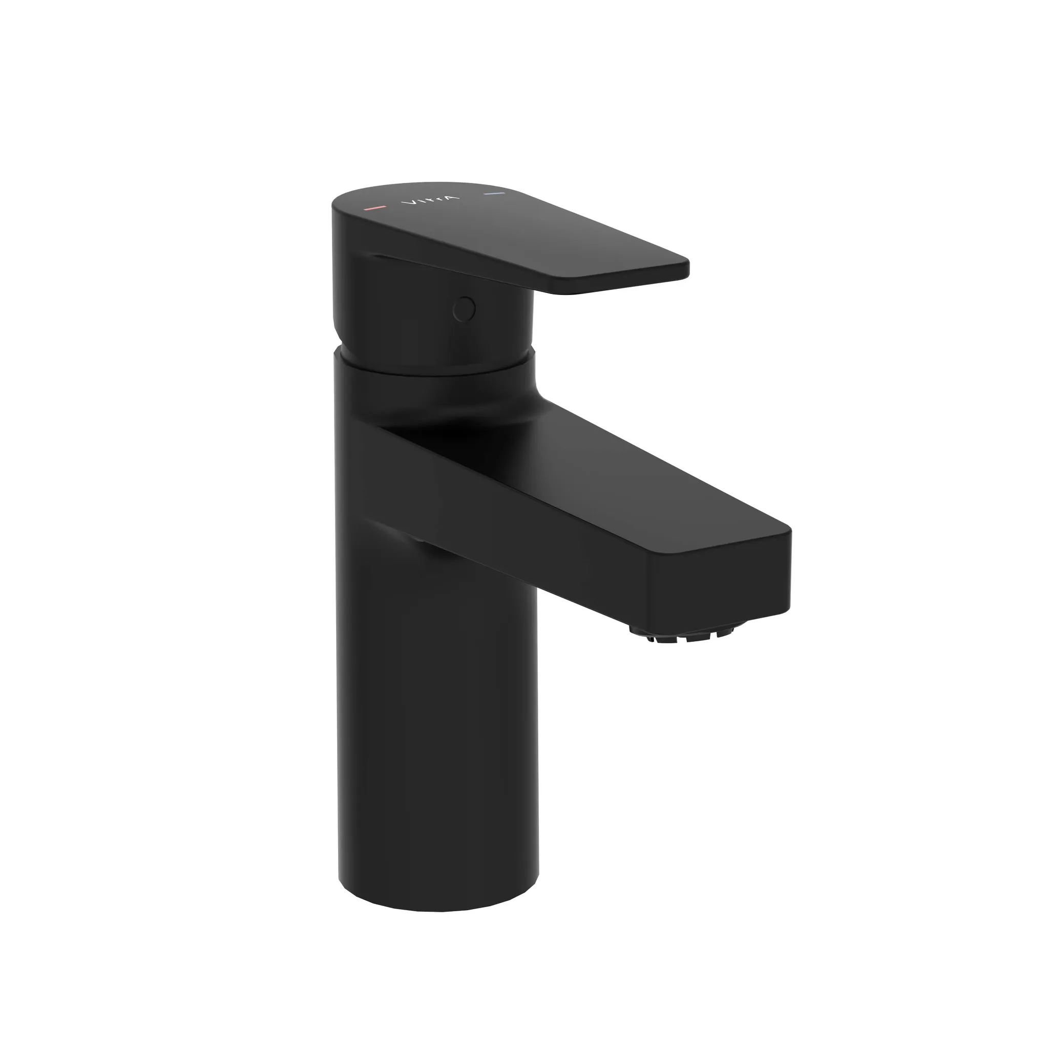 Flow Square Einhebel-Waschtischmischer Niederdruck Höhe 16 cm Einlochmontage Schwarz Matt