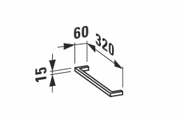 Laufen Handtuchhalter CASE H490951, 60x320x15 cm, aluminium Laufen Handtuchhalter CASE H490951, 60x320x15 cm, aluminium