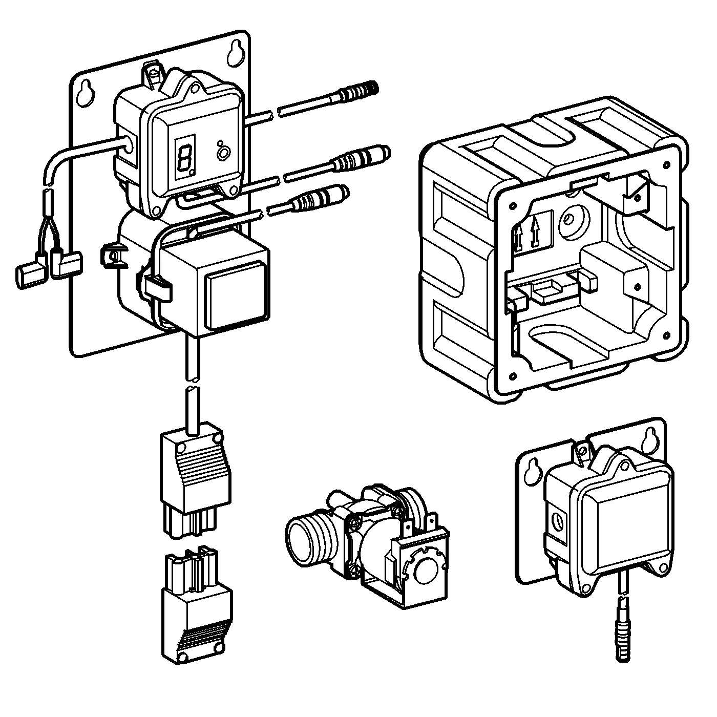 Austausch-Elektronik Radar 43863, für Urinal, 230 V AC