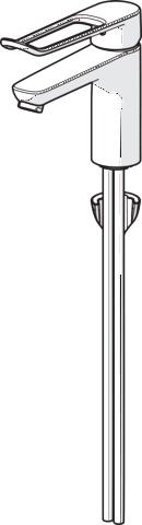 Einhand-Waschtischarmatur Bedienungshebel lang „Clinica“ Ausladung 150 mm in Chrom Einhand-Waschtischarmatur Bedienungshebel lang „Clinica“ Ausladung 150 mm in Chrom