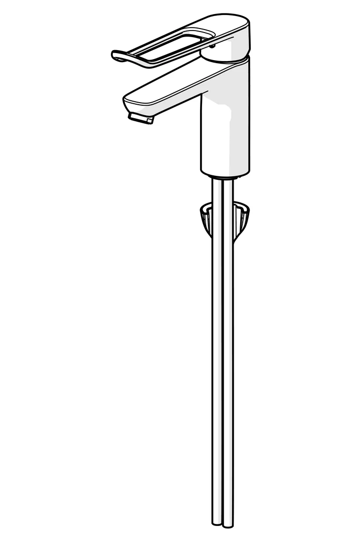 HansaCLINICA EHM WT-Batt. HansaCLINICA 4523 CU-Rohr Bügelh. Bed.he. lang Ausld. 150 Chrom HansaCLINICA EHM WT-Batt. HansaCLINICA 4523 CU-Rohr Bügelh. Bed.he. lang Ausld. 150 Chrom