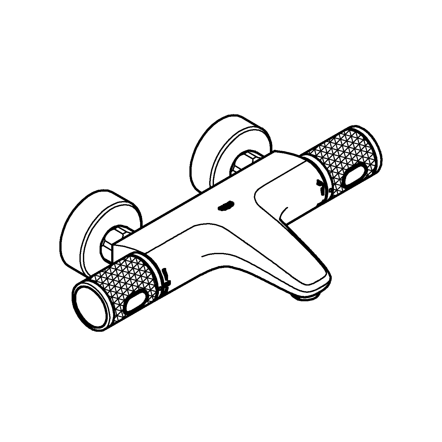 Thermostat-Wannenbatterie Grohtherm 1000 Performance 34830, Wandmontage, eigensicher, Professional Edition